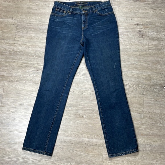 Ralph Lauren Denim - Ralph Lauren straight Destroyed Jeans Size 8 Stretch